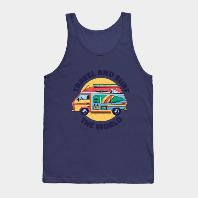 its always sunny to surf and travel Tank Top by Midoart